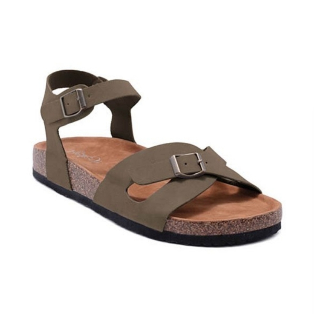 Mocha Ankle Wrap Crisscross Sandal